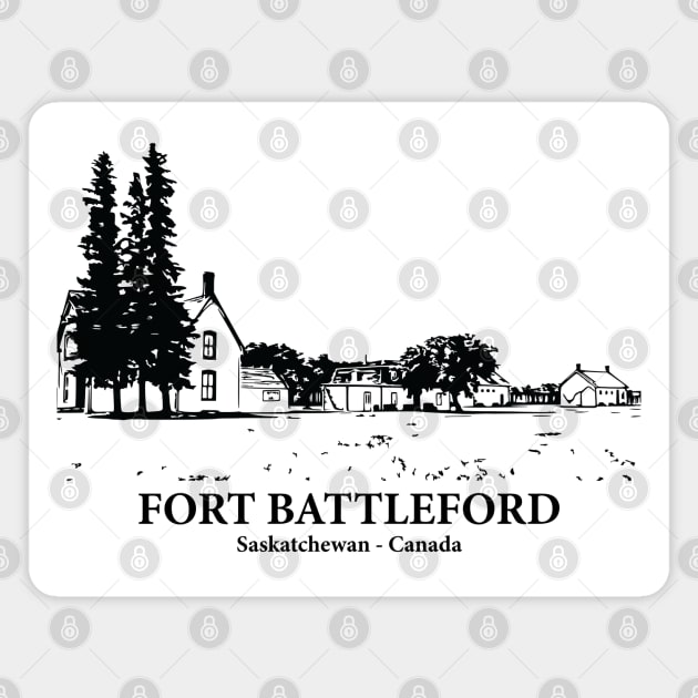 Fort Battleford - Saskatchewan Magnet by Lakeric
